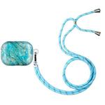 For AirPods Pro Painted Shell Texture Wireless Earphone Case with Lanyard(Luxury Marble)