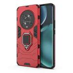 For Honor Magic4 Pro Shockproof PC + TPU Protective Phone Case with Magnetic Ring Holder(Red)