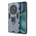 For Honor Magic4 Pro Shockproof PC + TPU Protective Phone Case with Magnetic Ring Holder(Navy Blue)