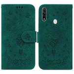For OPPO A8 / A31 2020 Butterfly Rose Embossed Leather Phone Case(Green)