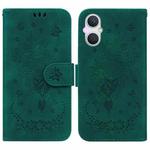 For OPPO A96 5G / Reno7 Z 5G Butterfly Rose Embossed Leather Phone Case(Green)