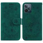 For OPPO Realme C31 Butterfly Rose Embossed Leather Phone Case(Green)