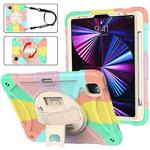 For iPad Pro 11 2022 / 2021 / 2020 Rotary Grab Silicone + PC Tablet Case(Colorful)