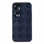 For Honor 70 Weave Plaid PU Phone Case(Blue)