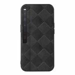 For Huawei Mate Xs 2 Weave Plaid PU Phone Case(Black)