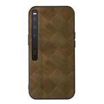 For Huawei Mate Xs 2 Weave Plaid PU Phone Case(Green)