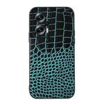 For Xiaomi Redmi Note 11T Pro Crocodile Top Layer Cowhide Leather Phone Case(Cyan Blue)