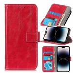 For iPhone 14 Pro Retro Crazy Horse Texture Horizontal Flip Leather Phone Case (Red)