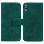 For Samsung Galaxy A10 / M10 Butterfly Rose Embossed Leather Phone Case(Green)