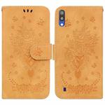 For Samsung Galaxy A10 / M10 Butterfly Rose Embossed Leather Phone Case(Yellow)