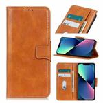 For iPhone 14 Mirren Crazy Horse Texture Horizontal Flip Leather Phone Case (Brown)