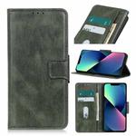 For iPhone 14 Mirren Crazy Horse Texture Horizontal Flip Leather Phone Case (Green)