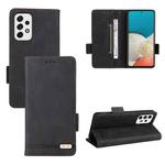 For Samsung Galaxy A53 5G Magnetic Clasp Flip Leather Phone Case(Black)