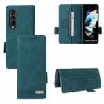 For Samsung Galaxy Z Fold3 5G Magnetic Clasp Flip Leather Phone Case(Green)