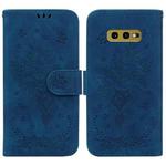 For Samsung Galaxy S10e Butterfly Rose Embossed Leather Phone Case(Blue)