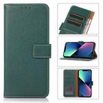 For iPhone 14 Litchi Texture Horizontal Flip Leather Phone Case (Green)