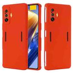For Xiaomi Poco F4 GT / Redmi K50 Gaming Pure Color Liquid Silicone Shockproof Full Coverage Phone Case(Red)
