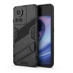 For OnePlus Ace 5G Punk Armor PC + TPU Phone Case with Holder(Black)