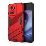 For OnePlus Ace 5G Punk Armor PC + TPU Phone Case with Holder(Red)
