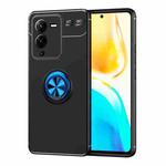 For vivo S15 Metal Ring Holder TPU Phone Case(Black+Blue)