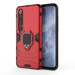 For Xiaomi Mi 10 Pro PC + TPU Shockproof Protective Case with Magnetic Ring Holder(Red)