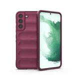 For Samsung Galaxy S22+ 5G Magic Shield TPU + Flannel Phone Case(Wine Red)