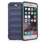 For iPhone SE 2022 / SE 2020 / 8 / 7 Magic Shield TPU + Flannel Phone Case(Dark Blue)