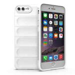 For iPhone SE 2022 / SE 2020 / 8 / 7 Magic Shield TPU + Flannel Phone Case(White)