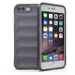 Magic Shield TPU + Flannel Phone Case For iPhone 8 Plus / 7 Plus(Dark Grey)