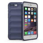 Magic Shield TPU + Flannel Phone Case For iPhone 8 Plus / 7 Plus(Dark Blue)