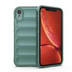 For iPhone XR Magic Shield TPU + Flannel Phone Case(Dark Green)