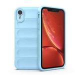 For iPhone XR Magic Shield TPU + Flannel Phone Case(Light Blue)