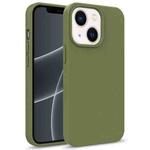 For iPhone 14 Plus Starry Series Shockproof Straw Material + TPU Protective Phone Case  (Army Green)