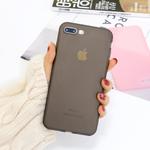 For iPhone 8 Plus / 7 Plus 1.5mm Liquid Emulsion Translucent TPU case(Black)