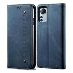 For Xiaomi 12 Lite Denim Texture Leather Phone Case(Blue)