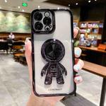 3D Astronaut Ring Holder Phone Case For iPhone 13(Black)