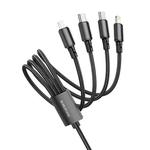 Borofone BX72 Dual Type-C / USB-C + 8 Pin + Micro USB 4 In 1 Charging Cable,Length: 1m(Black)