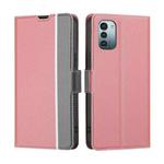 For Nokia G21 / G11 Twill Texture Side Button Leather Phone Case(Pink)