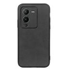 For vivo S15 Pro Two-color Calf Texture Shockproof Phone Case(Black)