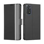 For Xiaomi Redmi Note 11 4G International Twill Texture Side Button Leather Phone Case(Black)