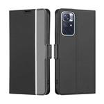 For Xiaomi Redmi Note 11 5G / Poco M4 Pro 5G Twill Texture Side Button Leather Phone Case(Black)