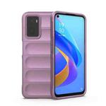 For OPPO A36 4G/A76 4G/Realme 9i Magic Shield TPU + Flannel Phone Case(Purple)