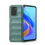 For OPPO A36 4G/A76 4G/Realme 9i Magic Shield TPU + Flannel Phone Case(Dark Green)