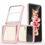 For Samsung Galaxy Z Flip4 Clear Acrylic+PC+TPU Shockproof Phone Case(Pink)