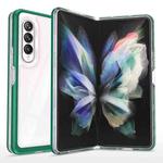 For Samsung Galaxy Z Fold4 Clear Acrylic+PC+TPU Shockproof Phone Case(Dark Green)