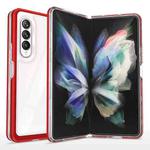 For Samsung Galaxy Z Fold4 Clear Acrylic+PC+TPU Shockproof Phone Case(Red)