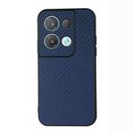 For OPPO Reno8 Pro+ Carbon Fiber Texture Shockproof Protective Phone Case(Blue)