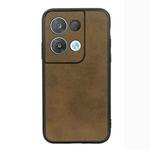 For OPPO Reno8 Pro Accurate Hole Two-color Calf Texture PU Phone Case(Green)