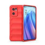 For OPPO Reno7 5G Global / Find X5 Lite Magic Shield TPU + Flannel Phone Case(Red)