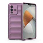 For vivo S12 Magic Shield TPU + Flannel Phone Case(Purple)